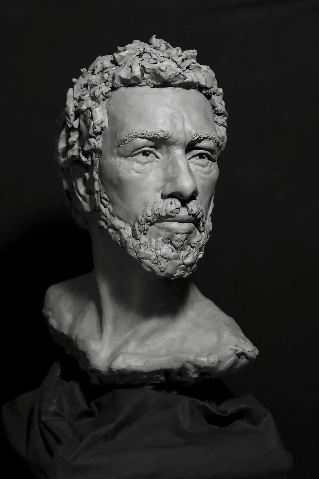 Portrait bust of St. Peter in clay